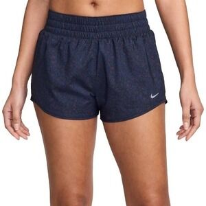 Nike Women's‎ One Dri-Fit Mid-Rise 3" Brief-Lined Shorts, Navy, Size Medium NWT